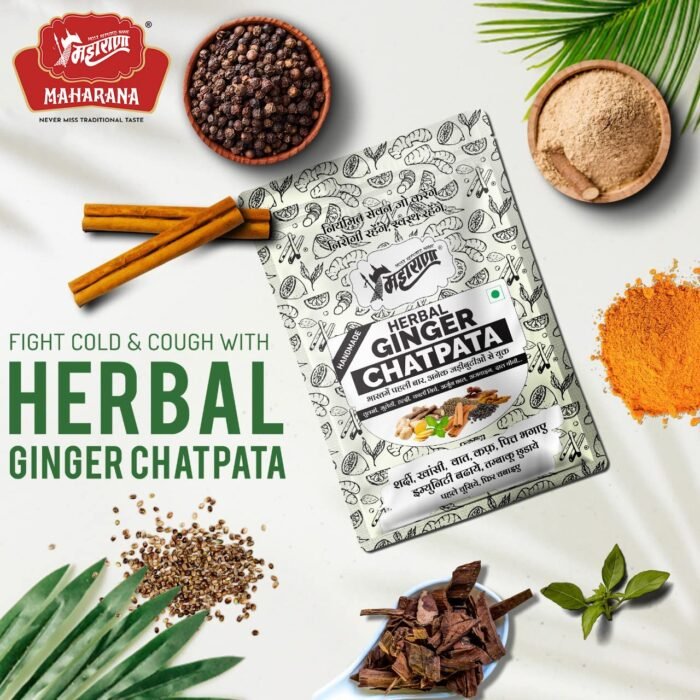 MAHARANA Herbal Ginger Chatpata Mouth Fresheners - Extremely Digestive Mukhwas Made Of Ginger Helps During Travelling As Time Pass & Delicious After-Meal Snack (5 Sachet) - Image 7