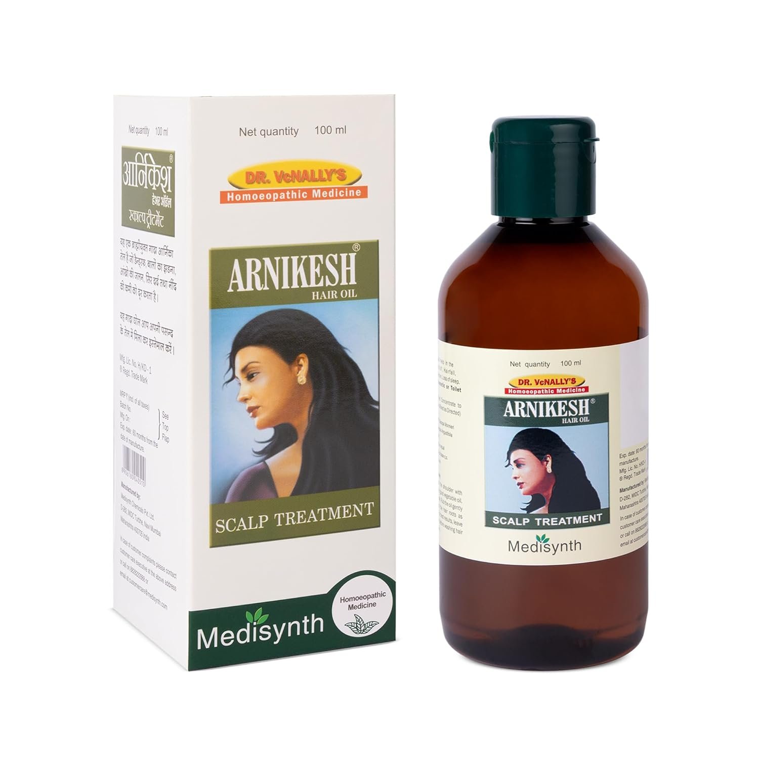 MEDISYNTH Arnikesh Oil 100ml 1 MEDISYNTH Arnikesh Oil 100ml (Pack of 1) | Homeopathic Oil for Dandruff, Burning of Eyes & Loss of Sleep | - Image 1