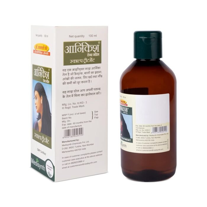 MEDISYNTH Arnikesh Oil 100ml (Pack of 1) | Homeopathic Oil for Dandruff, Burning of Eyes & Loss of Sleep | - Image 2