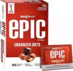 Manforce Epic Hot Dots Belgian Chocolate Flavour Premium Condoms Disposable Pouch 10'S