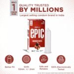 Manforce Epic Hot Dots Belgian Chocolate Flavour Premium Condoms Disposable Pouch 10'S - Image 2