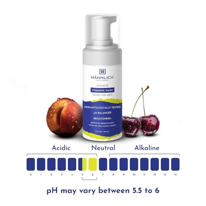 Mannlich Intimate Wash for Men (150 ml) Relieves Itchiness & Odour, Prevents Fungal Growth, Genital Area, pH Balanced & Dermatologically Tested With Tea Tree Oil, Neem, Eucalyptus Oil, 1% Salicylic & Lactic Acid - Image 3