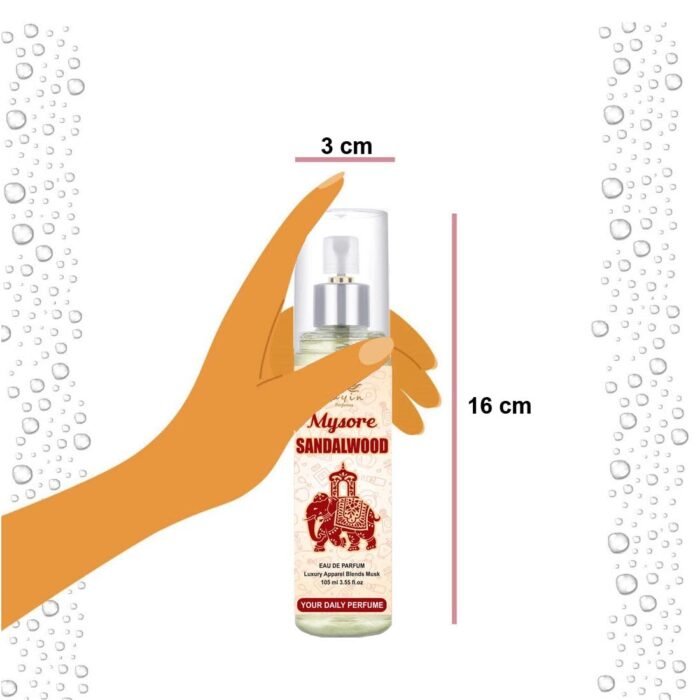 Mayin Mysore Sandalwood Spray Perfumed For Men And Women | Pocket Perfume | Eau De Parfum | Best Gifting Long Lasting Luxury Scent | Daily use fragrance | (105ml) - Image 7