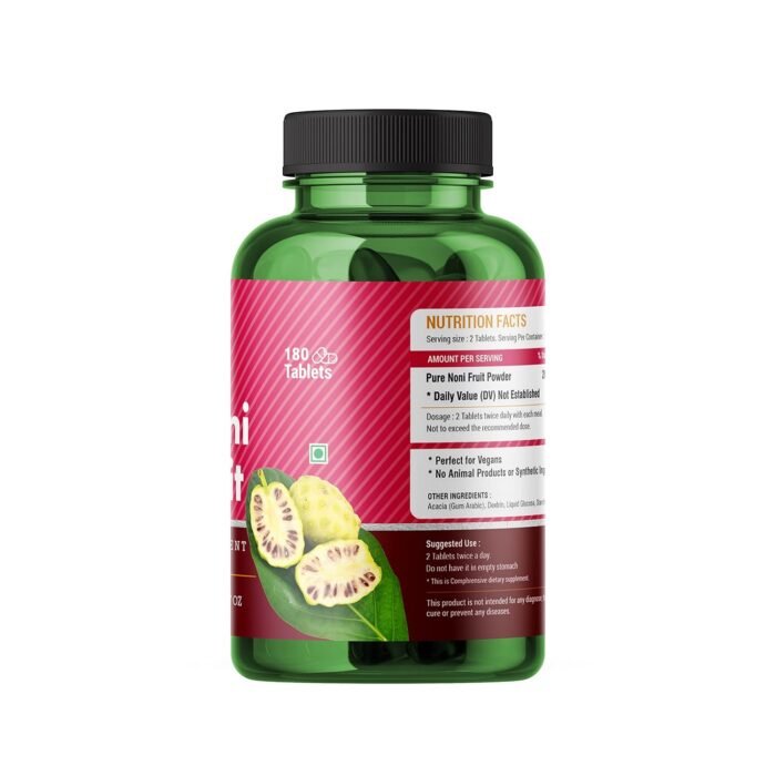 Genius Herbs Noni Fruit Tablets 700 mg - Best Immune Booster - Full of Antioxidants - Pure Noni Fruit Capsule - Image 3