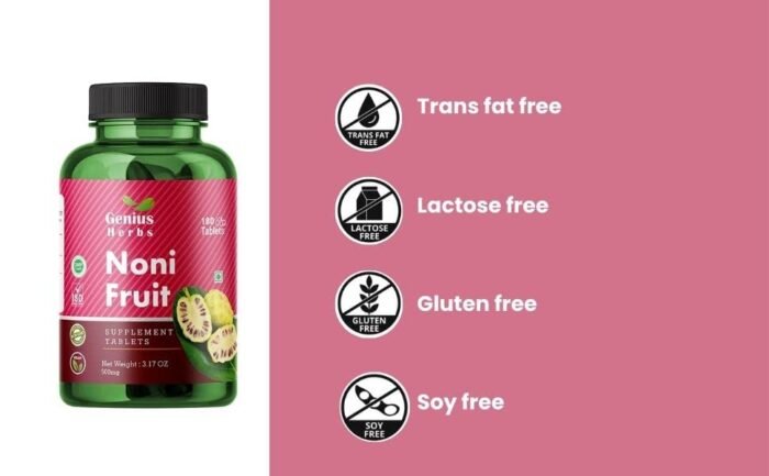 Genius Herbs Noni Fruit Tablets 700 mg - Best Immune Booster - Full of Antioxidants - Pure Noni Fruit Capsule - Image 6