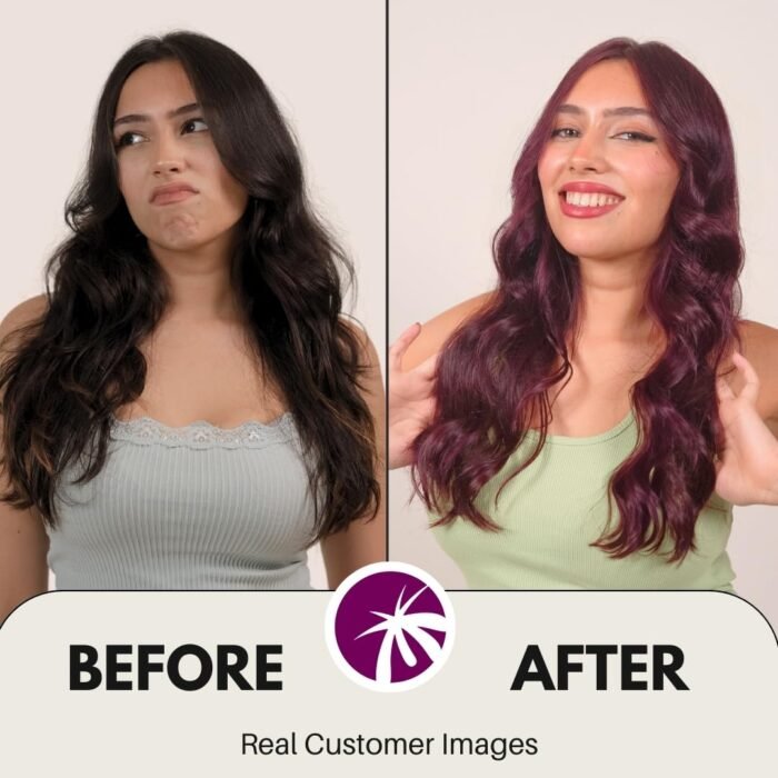 Paradyes Mini Berry Plum Glossy Hair Tint | No Bleach, Ammonia-Free | Trial Pack Perfect for Testing or Small Sections | Visible on Black Hair - Image 5