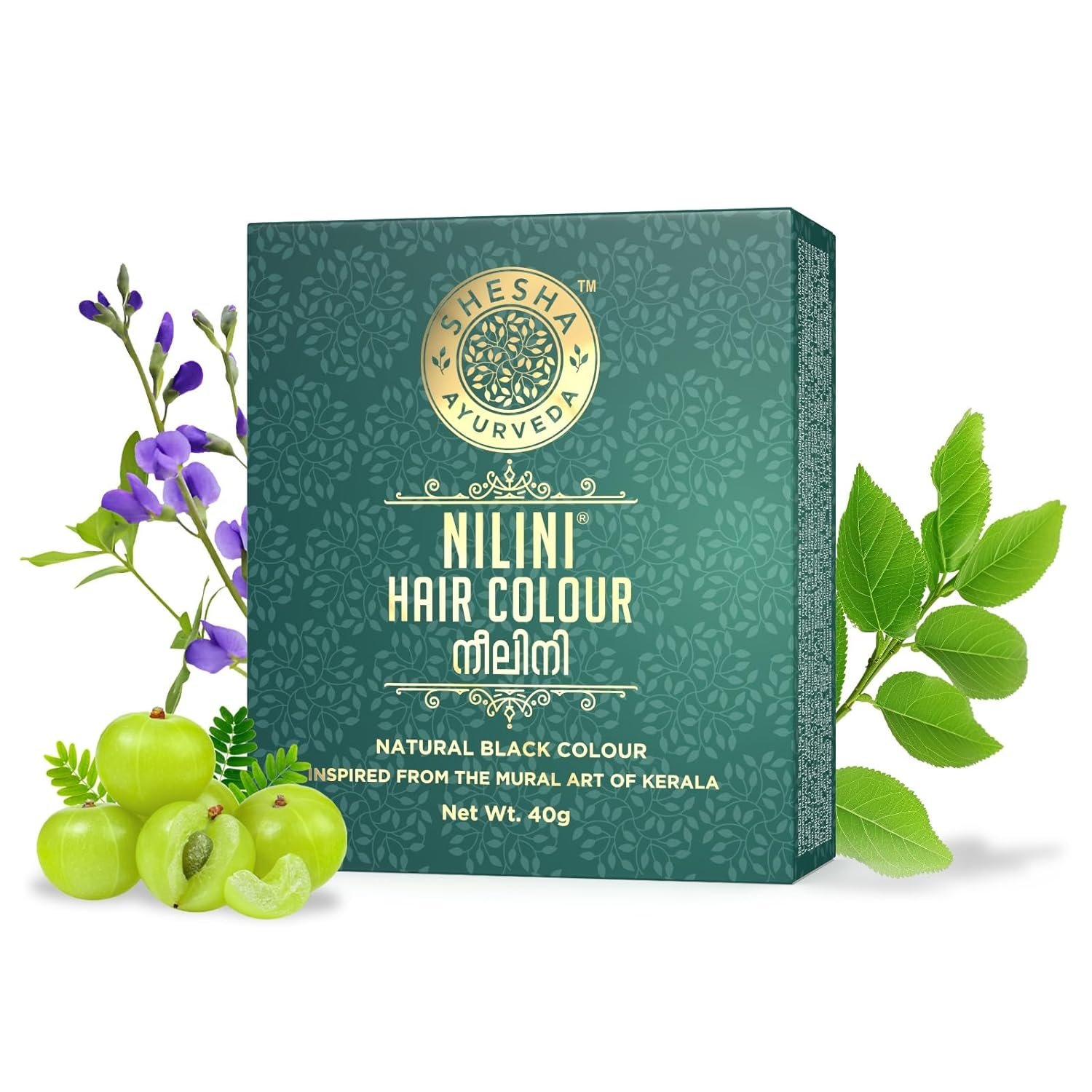 Shesha Ayurveda Black Nilini Hair Colour 40g 1 Shesha Ayurveda Black Nilini Hair Colour With Aloevera Gel, Ayurvedic,No PEROXIDE,No PERBORATE,No AMMONIA - (Black, 40G). - Image 1