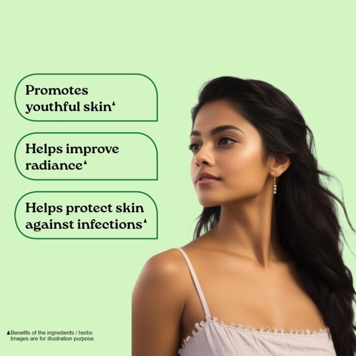 A TATA Product - Organic India Beautiful Skin Capsules - 60 Veg Caps, For Healthy, Radiant & Glow, Helps Rejuvenate Skin & Naturally Purify The Blood, GMP & NPOP Certified Organic - Image 4