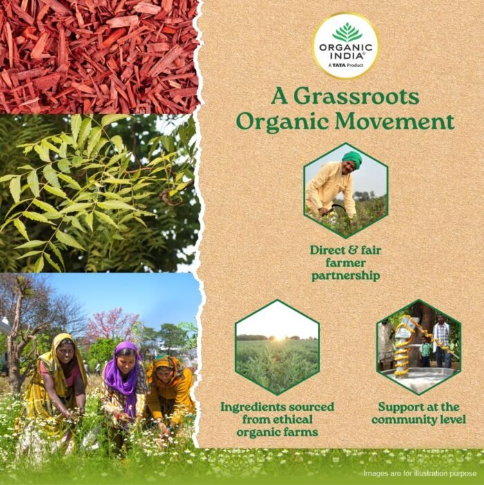 A TATA Product - Organic India Beautiful Skin Capsules - 60 Veg Caps, For Healthy, Radiant & Glow, Helps Rejuvenate Skin & Naturally Purify The Blood, GMP & NPOP Certified Organic - Image 8