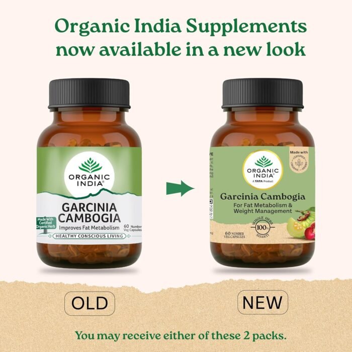 A TATA Product - Organic India Garcinia Cambogia - 60 Veg Capsules, Improves Fat Metabolism, Lean Muscle Development, Boosts Energy, Enhances Immunity, & Helps Weight Management, GMP & NPOP Certified - Image 2