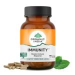 A TATA Product - Organic India Immunity - 180 Veg Capsules, Helps Boost Immune Response, Relief From Cold, Cough, Flue & Other Respiratory Tract Infection, GMP & NPOP Certified Organic