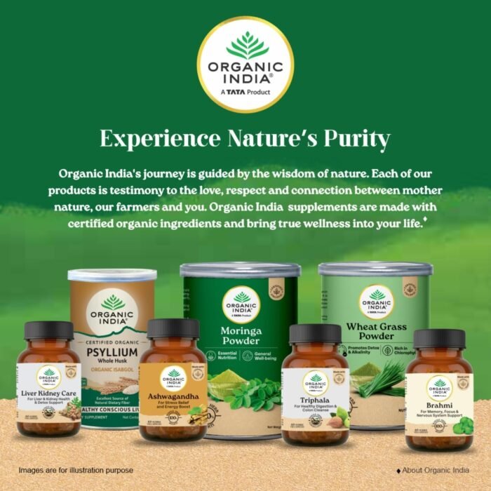 A TATA Product - Organic India Moringa Capsules - 60 Veg Caps, Essential Nutrition Superfood, Helps Naturally Boost Energy Level, Improves Stamina, Rich In Vitamins & Minerals, GMP & NPOP Certified Organic - Image 10