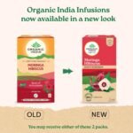 A TATA Product - Organic India Moringa Hibiscus Infusion, 25 Tea Bags, Certified Organic, Antioxidant-Rich, Caffeine-Free, Whole Herb Blend - Image 2