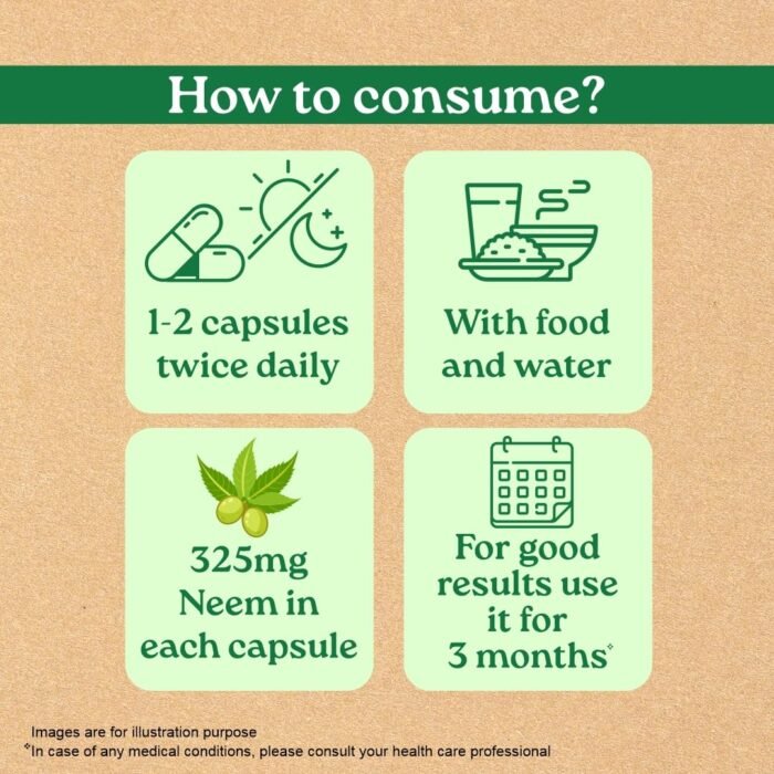 A TATA Product - Organic India Neem Blood Purifier - 60 Veg Capsules, Natural Blood Purifier, Plant-Based Anti-Bacterial, Anti-Viral, With Immunity Boosting Properties, GMP & NPOP Certified Organic - Image 6