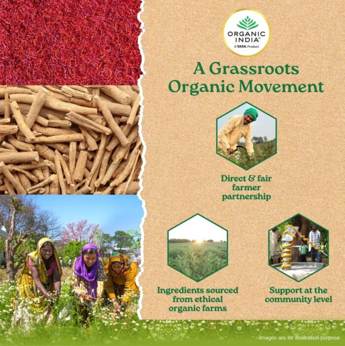 A TATA Product - Organic India OH-Boy - 30 Veg Capsules, Ashwagandha, Musli & Saffron, Helps Improve Men's Health & Vitality, Helps Boost Testosterone Levels, Reduce Stress & Anxiety GMP & NPOP Certified Organic - Image 8