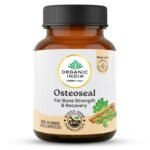 A TATA Product - Organic India Osteoseal 60 Capsule - Bio-available Calcium, Phosphorus & Amino Acids, Helps Increase Bone Mineral Density, Healthy Bone & Teeth GMP & NPOP Certified Organic