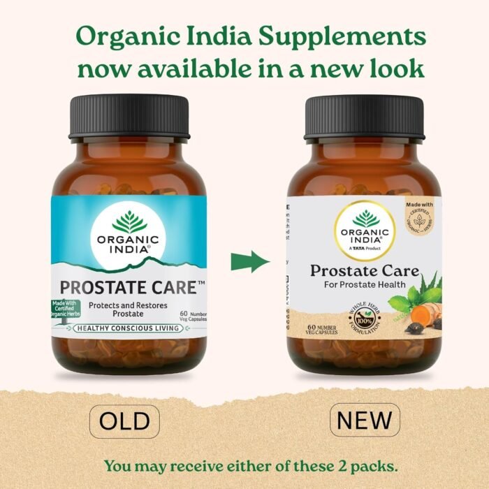 A TATA Product - Organic India Prostate Care - 60 Veg Capsules, Supports Healthy Prostate & Urinary Tract Function & Restore Energy Level, Immunity & Male Reproductive Vitality, GMP & NPOP Certified - Image 2