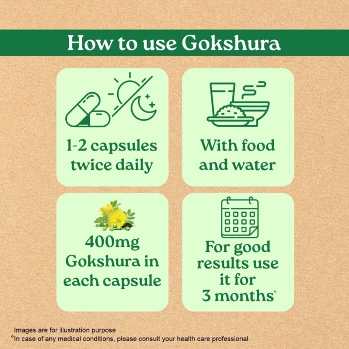 A TATA Product - Organic India Pure Gokshura 60 Capsules,(400mg), Enhance Endurance, Promotes Vitality, Support Men's Wellness & Boost Stamina, GMP & NPOP Certified - Image 5