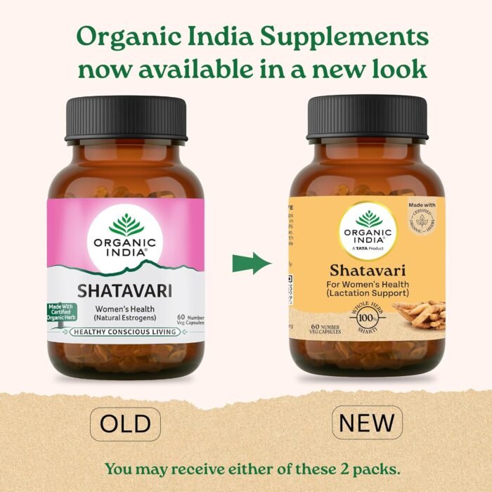 A TATA Product - Organic India Shatavari - 60 Veg Capsules, With Plant Based Estrogens, Helps Boosts Health and Vitality For Women Of All Ages & Restore Hormonal Balance, GMP & NPOP Certified Organic - Image 2