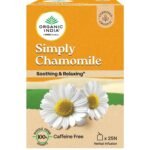 A TATA Product - Organic India Simply Chamomile Infusion, 25 Tea Bags, Certified Organic, Soothing & Relaxing, Caffeine-Free, Whole Herb Blend