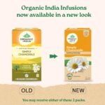 A TATA Product - Organic India Simply Chamomile Infusion, 25 Tea Bags, Certified Organic, Soothing & Relaxing, Caffeine-Free, Whole Herb Blend - Image 2