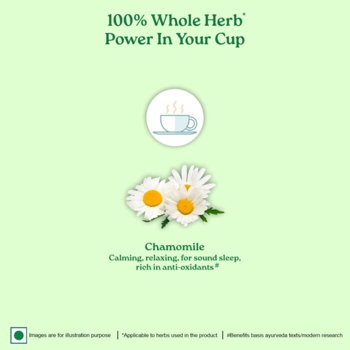 A TATA Product - Organic India Simply Chamomile Infusion, 25 Tea Bags, Certified Organic, Soothing & Relaxing, Caffeine-Free, Whole Herb Blend - Image 4