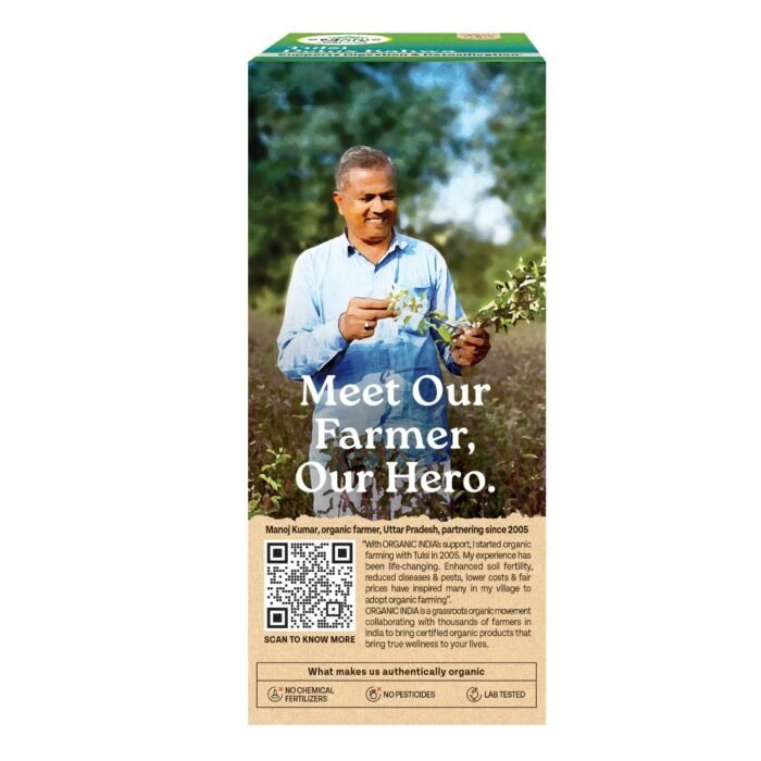 A TATA Product - Organic India Tulsi Detox Kahwa - 25 Tea Bags, Helps Improve Digestion & Detoxification, Rich in Antioxidants, Made with Tulsi, Ginger, Clove, and Green Tea - Image 7