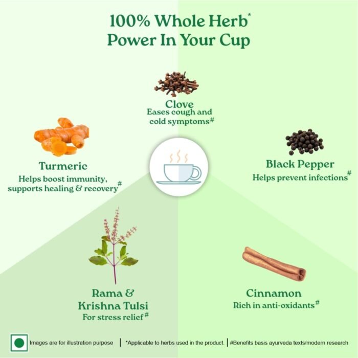 A TATA Product - Organic India Tulsi Ginger Turmeric - 25 Tea Bags, Boosts Immunity, Supports Healing & Recovery, Rich in Antioxidants, Made with Tulsi, Turmeric, Cinnamon, and Pepper - Image 5