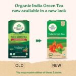 A TATA Product - Organic India Tulsi Green Tea Pomegranate - 25 Tea Bags, Certified Organic, Stress Relief, Rich in Antioxidant, Tulsi & Pomegranate Infusion - Image 2