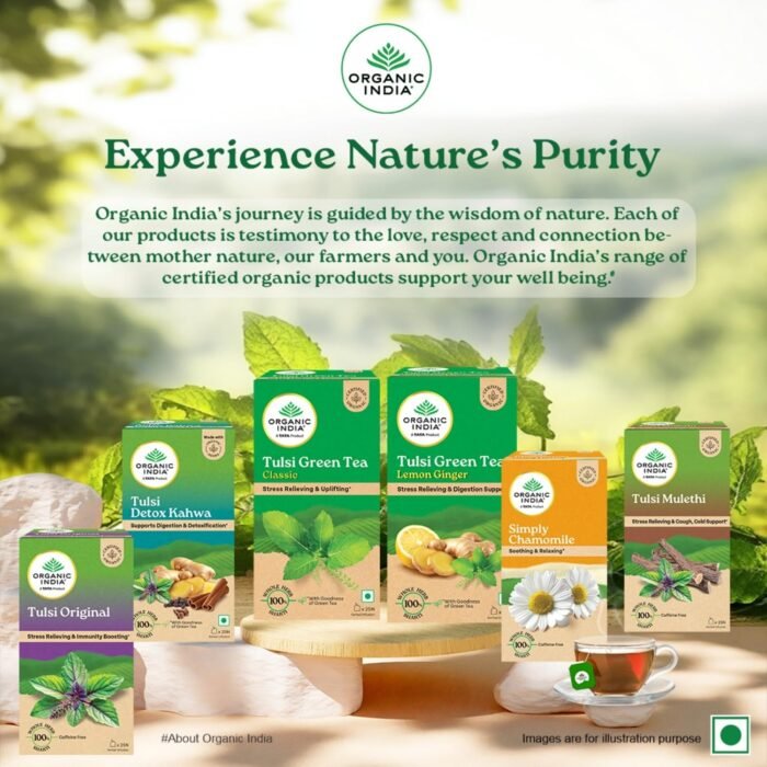 A TATA Product - Organic India Tulsi Sweet Rose - 25 Tea Bags, Stress Relieving, Supports Radiant Skin, Rich in Antioxidants, Made with Tulsi, Chamomile, and Rose Certified Organic - Image 10