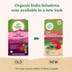 A TATA Product - Organic India Tulsi Sweet Rose - 25 Tea Bags, Stress Relieving, Supports Radiant Skin, Rich in Antioxidants, Made with Tulsi, Chamomile, and Rose Certified Organic - Image 2