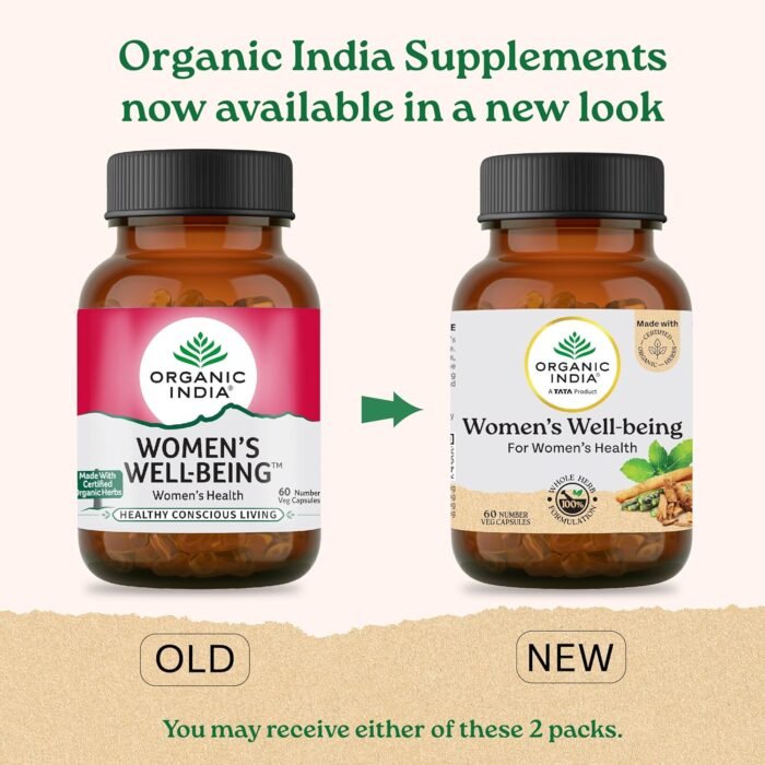 A TATA Product - Organic India Women's Well Being - 60 Veg Capsules, Plant Based Estrogens, Boosts Health & Vitality For Women Of All Ages & Restore Hormonal Balance, GMP & NPOP Certified Organic - Image 2