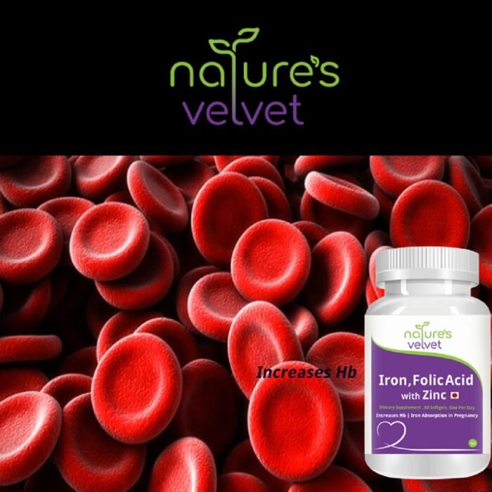 Natures Velvet Lifecare Iron & Folic Acid with Zinc,For Supplementation in Pregnancy, 60 softgels - Image 4
