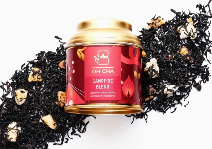 OH CHA - Assam Tea, Toasty Christmas Campfire Blend | with Marshmallow, Choco Chips, Caramel, Cinnamon, Chocolate and Peanut Brittle | Smoked Black Dessert Tea | Zero Calories | Christmas Tea - Image 2