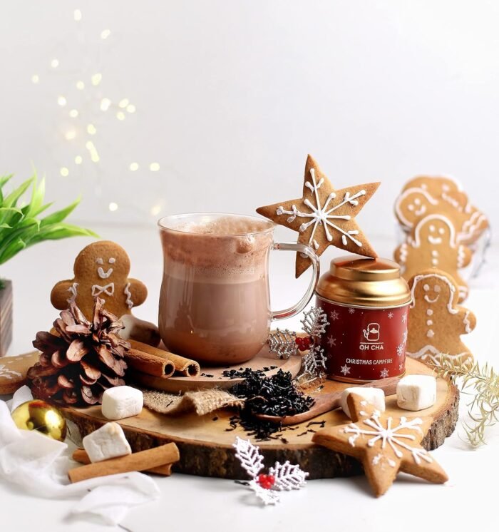 OH CHA - Assam Tea, Toasty Christmas Campfire Blend | with Marshmallow, Choco Chips, Caramel, Cinnamon, Chocolate and Peanut Brittle | Smoked Black Dessert Tea | Zero Calories | Christmas Tea - Image 3