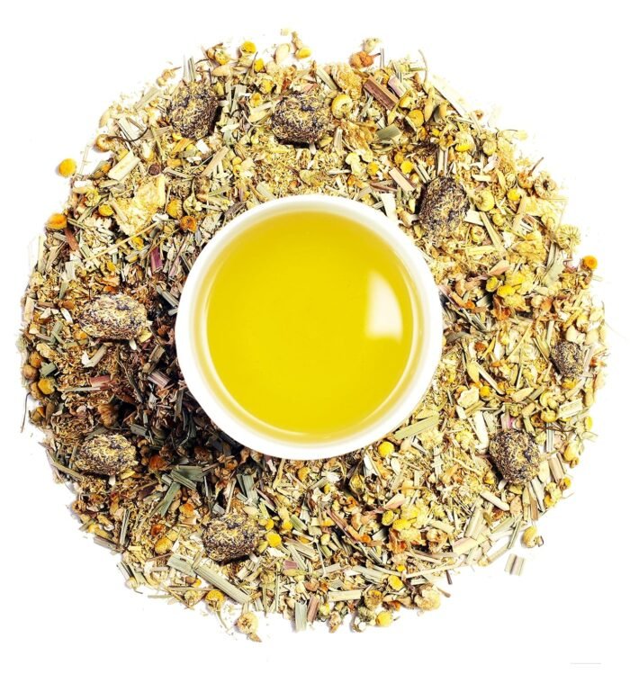 OH CHA Chamomile Night Time Unwind, 35gms | Sleep Tea with Peach, Pineapple, Licorice, Lemongrass | Stress Relief, Caffeine Free - Image 2