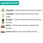 OH CHA Chamomile Night Time Unwind, 35gms | Sleep Tea with Peach, Pineapple, Licorice, Lemongrass | Stress Relief, Caffeine Free - Image 5