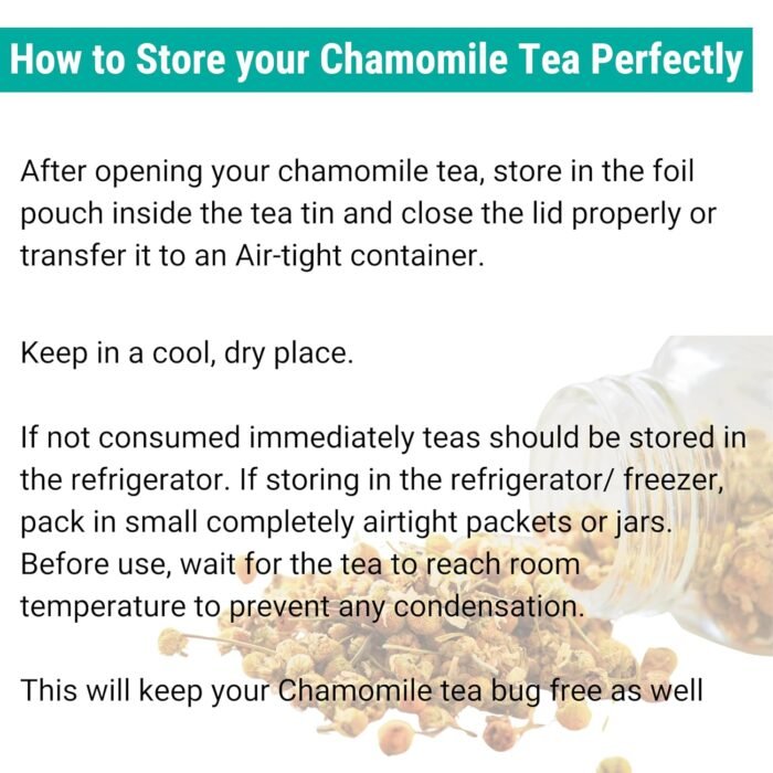 OH CHA Chamomile Night Time Unwind, 35gms | Sleep Tea with Peach, Pineapple, Licorice, Lemongrass | Stress Relief, Caffeine Free - Image 6