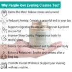 OH CHA - Evening Cleanse | Detox Green Tea with Brahmi, Shatavari, Cinnamon, Blue Cornflower, Hibiscus, Citric Rinds | Cleanse Worries Away | 100% Whole Green Tea Leaves | 35g Tin Caddy - Image 3