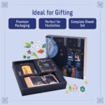 OH CHA - Glimpses Tea Gift Set with Dry Fruits | 5 Kashmiri Kahwa Tea Bags, 4 TeaLight Candles, 25 Grams Whole Cashews, 25 Grams Almonds | Complete Diwali Gift Box | Festive Celebrations Box | Gift Box for Bulk Gifting, Coporates, Festivals - Image 3