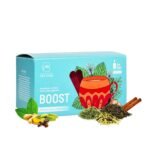OH CHA - Green Tea Bags, Boost | Energy Boosting Tea with Peppermint, Senna leaves, Cinnamon, Ginger, Fennel seeds | 100% Natural Ingredients, Green Tea for Weight Loss | Everyday Wellbeing Drink | 20 Tea Bags