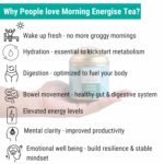 OH CHA - Green Tea, Morning Energise | Blended with 11 Magical Herbs, 100% Natural | Garden Fresh Whole Leaf Green Tea | Wellness Tea, Helps in Digestion, Metabolism, Weight Management | 35g Tin Caddy - Image 3