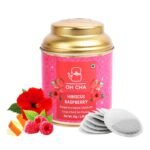 OH CHA - Hibiscus Tea Bags | 100% Natural Eco Friendly Round Tea Bags, 15pcs | Skin and Hair Natural Care Tea, Antioxidant, Rich in Vitamin C | Caffeine Free Herbal Tea for Fatty Liver | Liver Detox