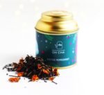 OH CHA - Peppermint Tea | Mint Green Tea with Cranberry, Moroccan Mint, Pure Peppermint stick | Boosts Digestion, Wellness Tea | 35gms Tin Caddy - Image 2