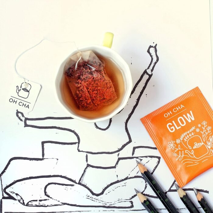 OH CHA - Skin GLOW Tea | Green Tea for Weight Loss, Skin Care and Healthy Hair with Hibiscus, Rose, Indian gooseberry, Aloe Vera | Restores, Energizes and Soothes | 20 Green Tea Bags - Image 5