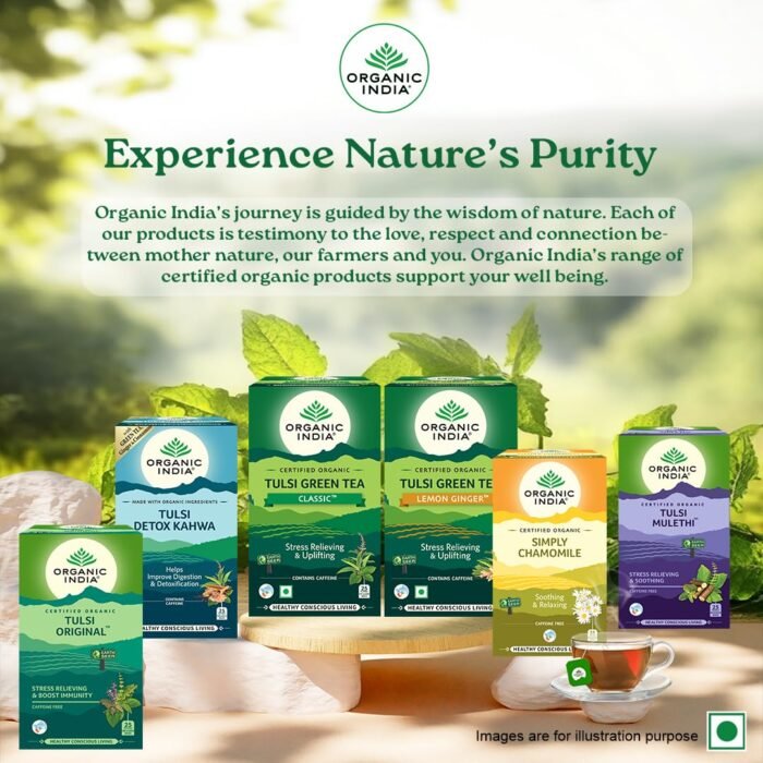 ORGANIC INDIA Organic Elaichi Black Tea - 25 Teabags - Image 8