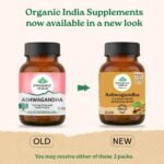 A TATA Product - Organic India Pure Ashwagandha Root Capsules - 60 Veg Caps (400mg), For Vitality & Relieves Stress, Naturally Boosts Energy & Stamina, Improves Immune System, GMP & NPOP Certified - Image 2