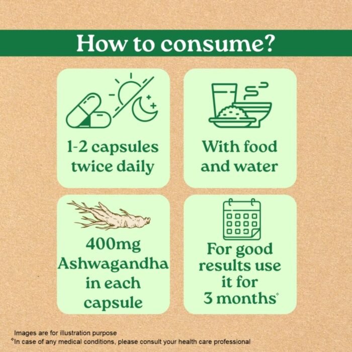 A TATA Product - Organic India Pure Ashwagandha Root Capsules - 60 Veg Caps (400mg), For Vitality & Relieves Stress, Naturally Boosts Energy & Stamina, Improves Immune System, GMP & NPOP Certified - Image 8
