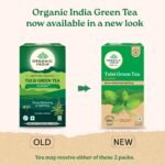 A TATA Product - Organic India Tulsi Green Tea Classic - 25 Tea Bags, Uplifts Mood, Rich in Antioxidants, Blend of Rama, Krishna & Vana Tulsi, Certified Organic - Image 2
