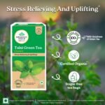 A TATA Product - Organic India Tulsi Green Tea Classic - 25 Tea Bags, Uplifts Mood, Rich in Antioxidants, Blend of Rama, Krishna & Vana Tulsi, Certified Organic - Image 3